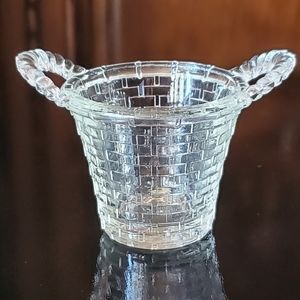 EAPG 1898 Clear Basketweave Toothpick 1 3/4" Holder by 🇺🇸 US Glass Co.